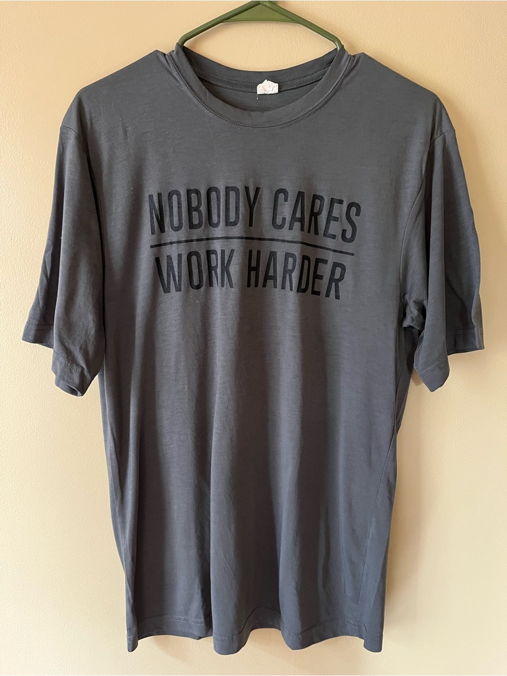 Title Boxing Men's Grey 'Nobody Cares Work Harder' Graphic Tee